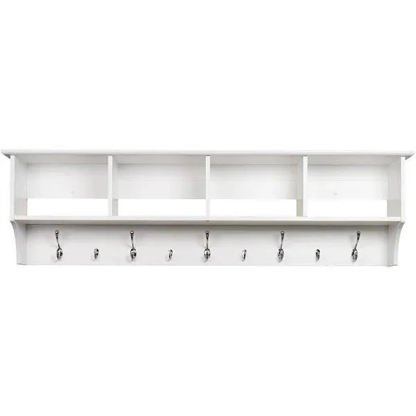 Prepac 60 in. Wide Hanging Entryway Shelf Black