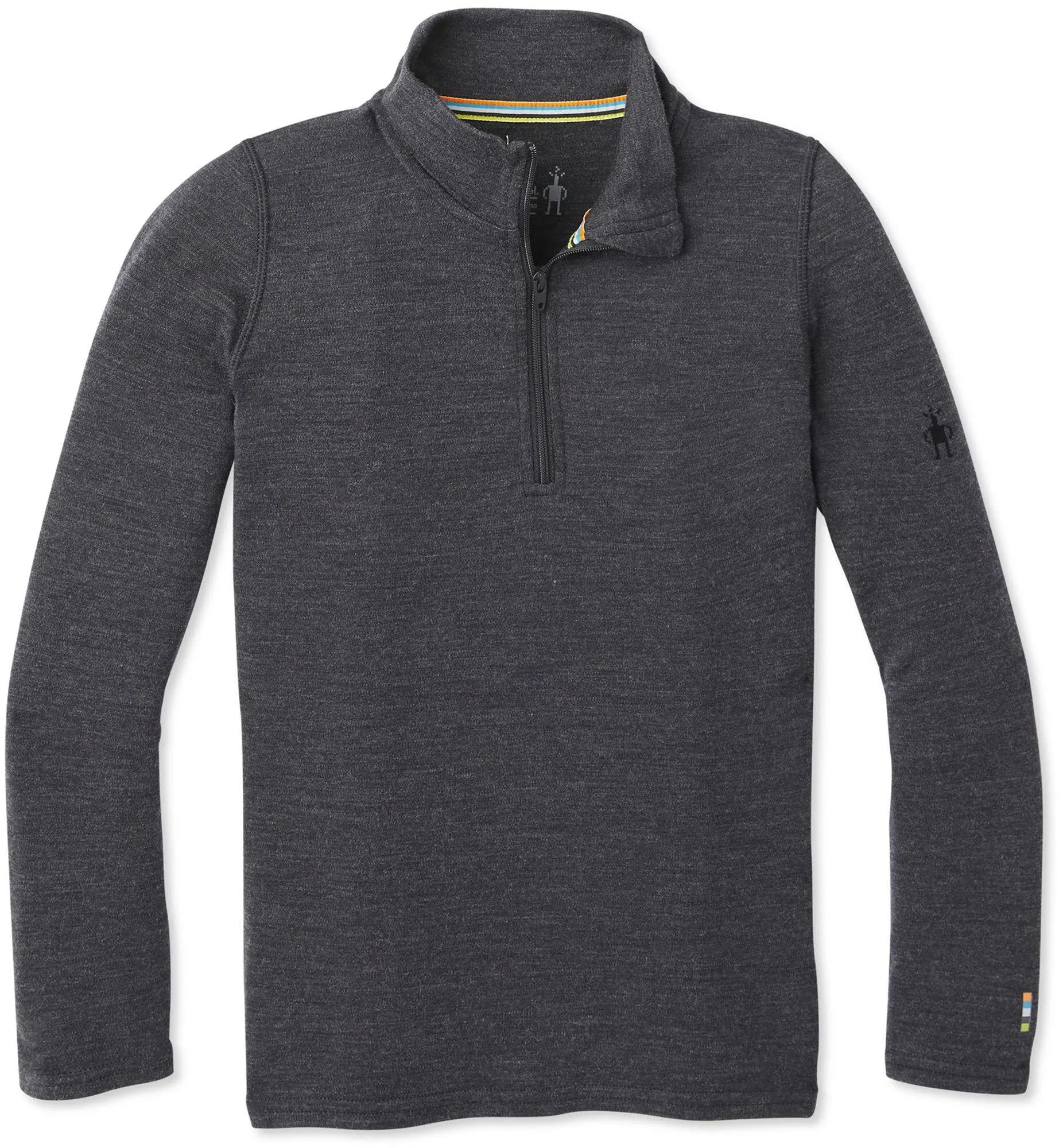 Smartwool Kids' Merino 250 Baselayer Zip T - Medium - Charcoal Heather