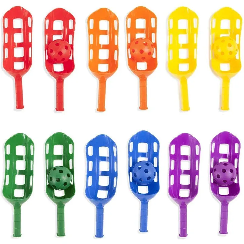 Champion Sports Scoop Ball Set Plastic Assorted Colors 2 Scoops/1 Ball Per Set 6