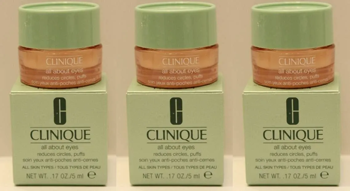 Clinique All About Eyes Reduces Circles Puffs 3 5ml Total 15ml Unbox