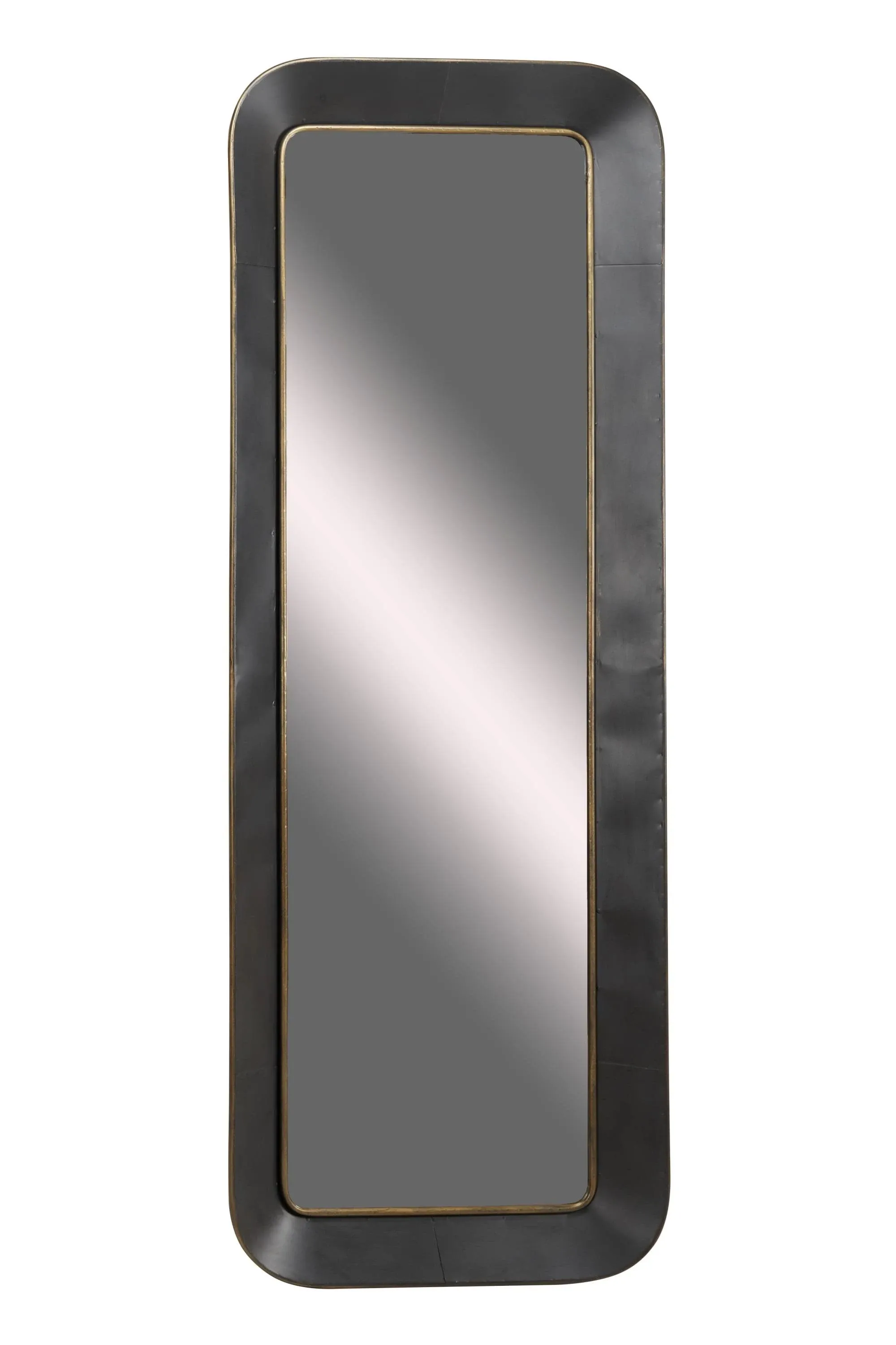 Monroe Lane Industrial Metal Wall Mirror, Black