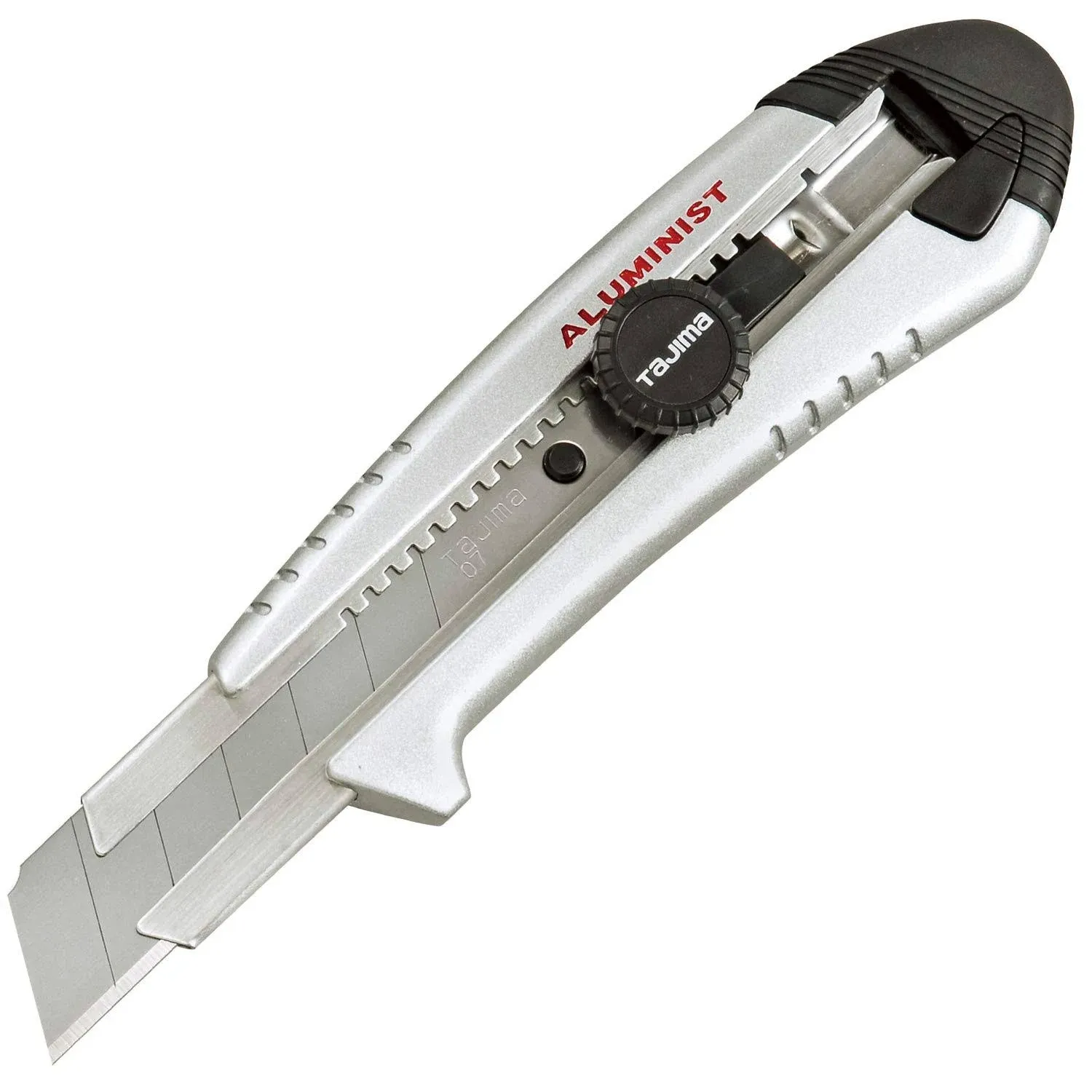 Tajima Tool Rock Hard Aluminist 701S Cutter Knife, Dial Blade Lock, 3x Rock Hard Blade, Silver AC-701S