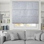 Chicology Cordless Roman Shade, Window Treatment for Home - 36"W x 72"H - Lexington Gainsboro (Blackout)