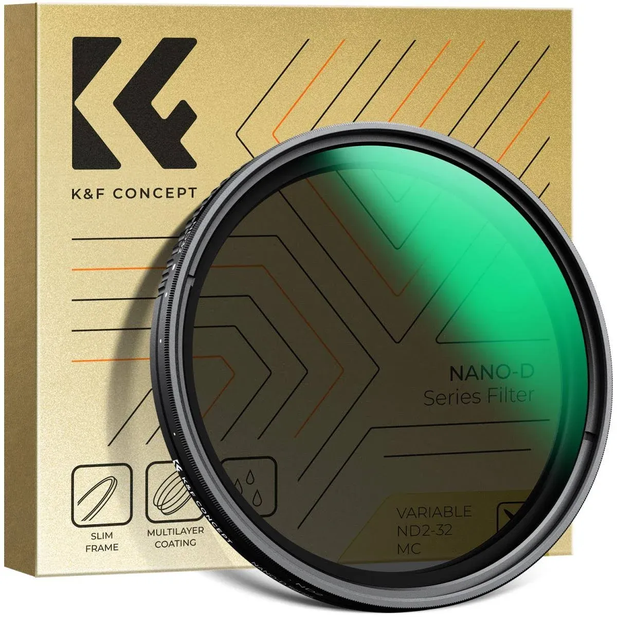 K&amp;F Concept ND2-32 ND Camera Lens Filter Adjustable 49/52/55/58/62<wbr/>/67/72/77/82mm