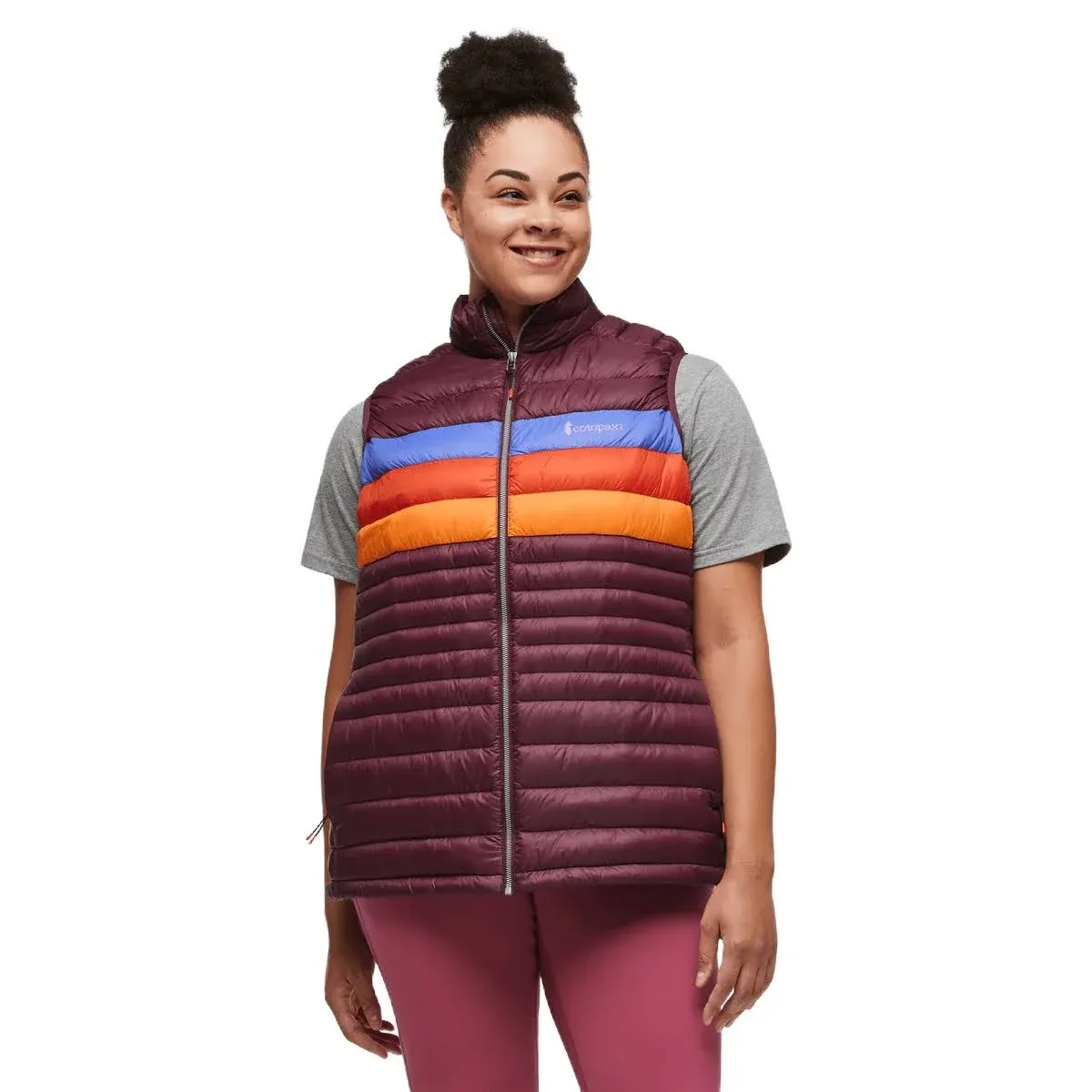 Cotopaxi Fuego Down Vest - Women's Wine Stripes 3X