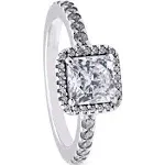 Square Sparkle Halo Ring - Size 58 / US 8.5