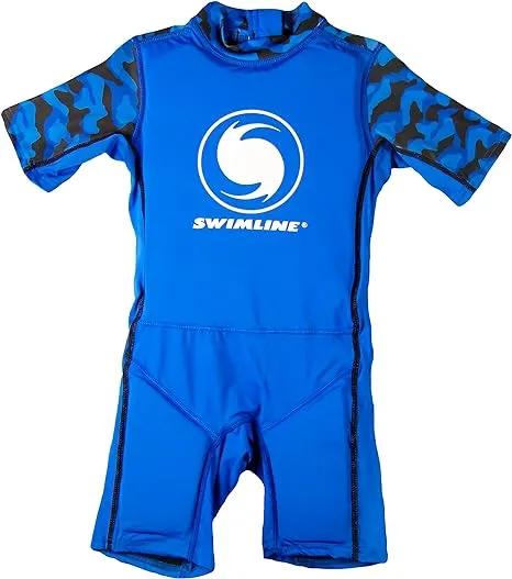 "Swimline Blue Lycra Boy's Floating Swim Trainer Wet Suit Life Vest Large 9894B"