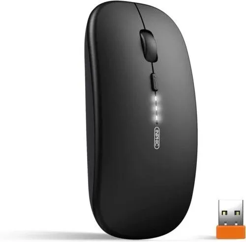 【Upgrade】 LED Wireless Mouse, Slim Silent Mouse 2.4G Portable Mobile Optical Office Mouse with USB & Type-c Receiver, 3 Adjustable DPI Levels for Notebook, PC, Laptop, Computer, MacBook (Mint)