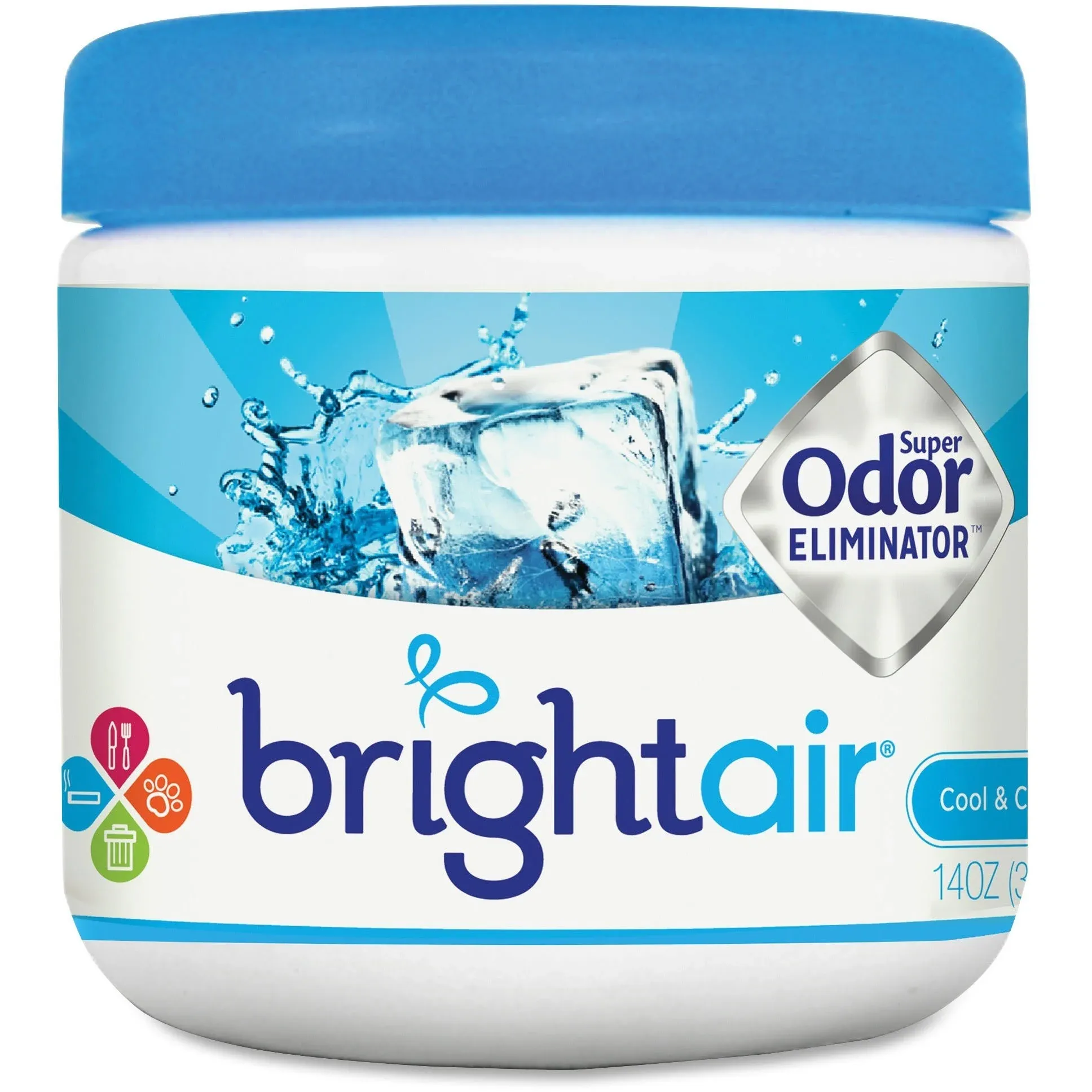 Bright Air Super Odor Eliminator, Cool & Clean, 14 oz., 6/Carton (BRI900090CT)