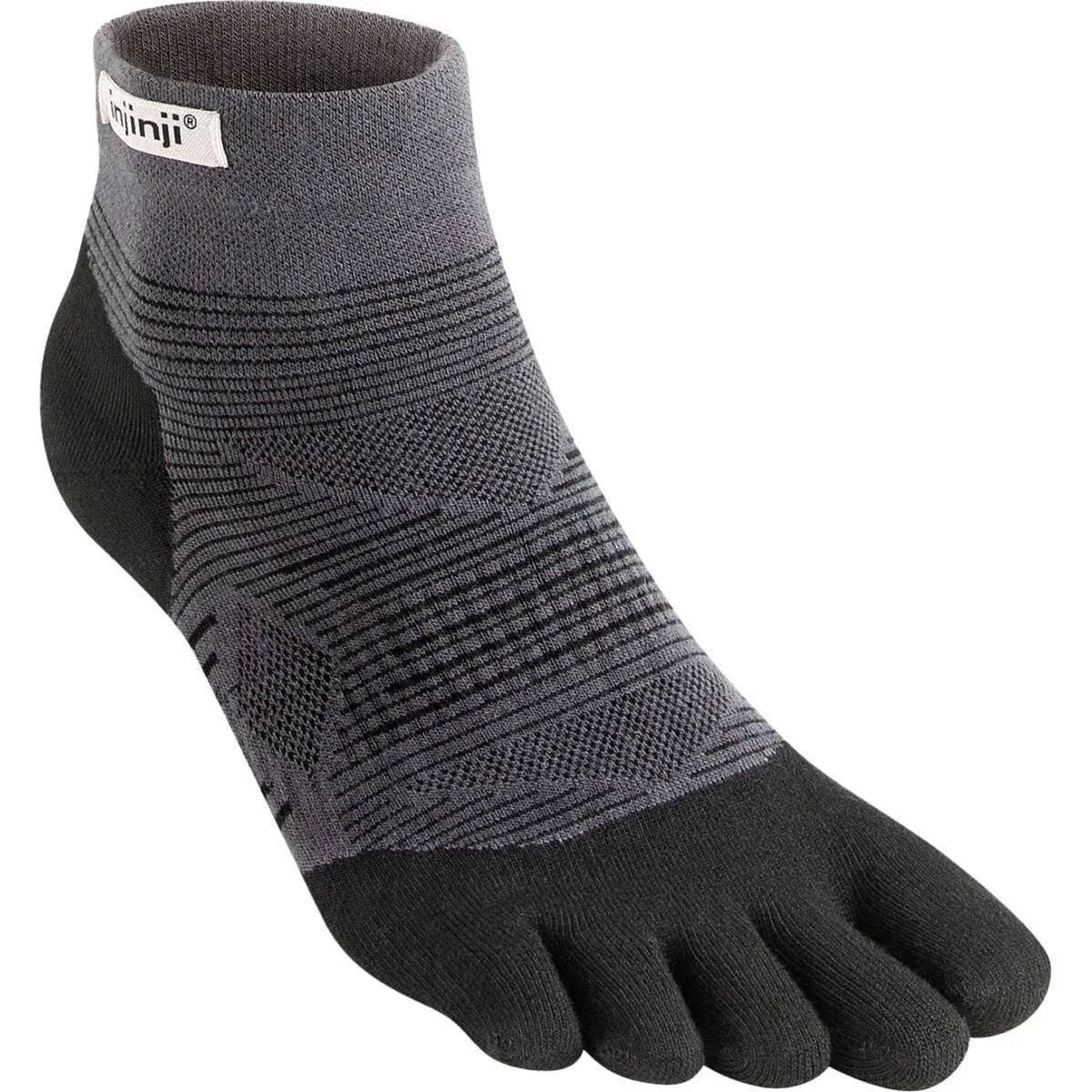 Injinji Run Original Weight Mini-Crew - XL - Black