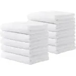 Yoofoss Luxury Bamboo Washcloths Towel Set 10 Pack Baby Wash Cloth for Bathroom ...