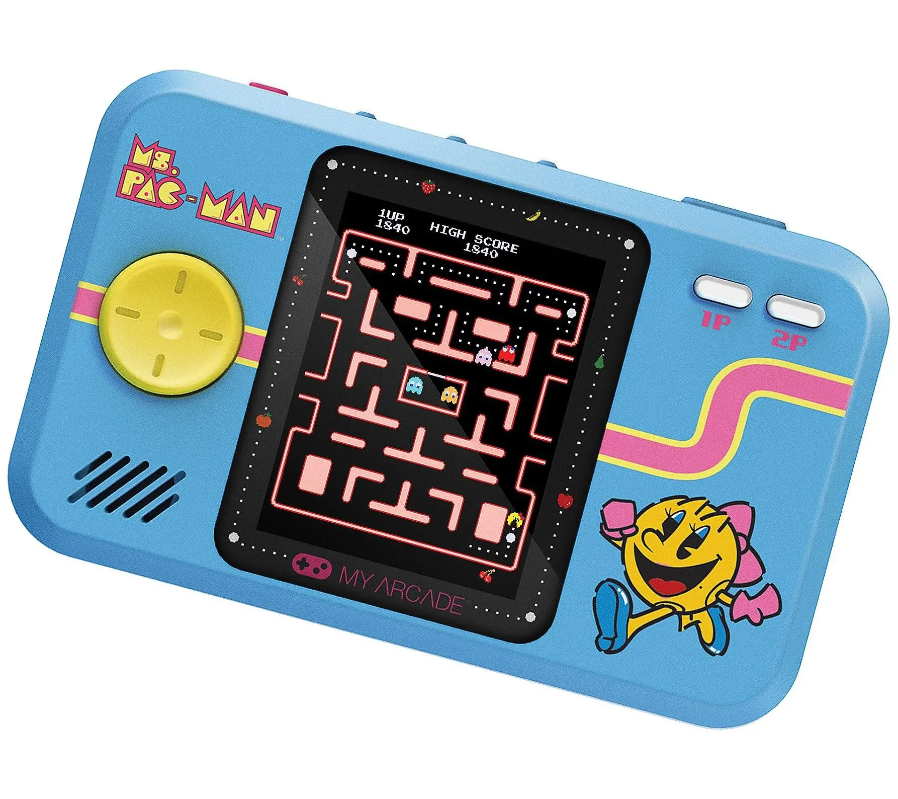 My Arcade Ms. Pac-Man Pocket Player Pro: Officially Licensed, Fun Games for Kids and Adults,Portable Video Game, 2.75" Color Display, Ergonomic Design