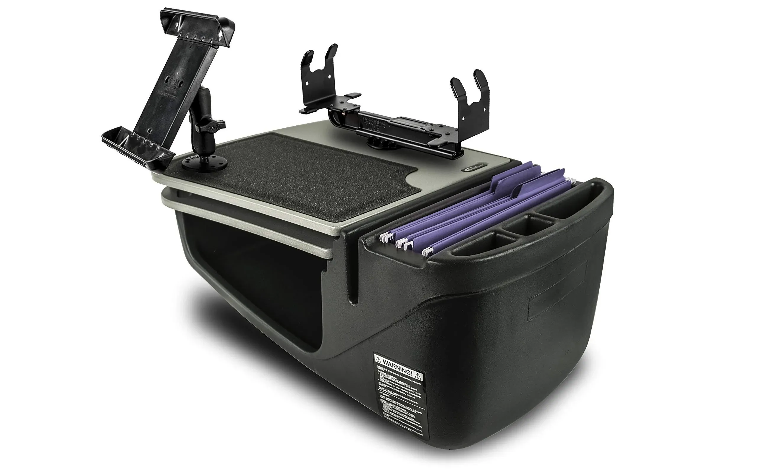 AutoExec GripMaster Car Desk with Printer Stand and Tablet Mount