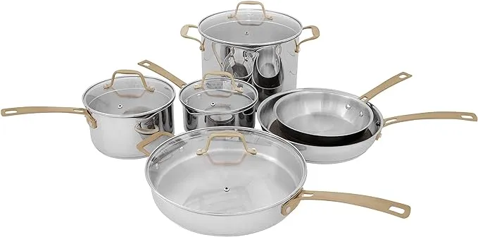 ZLINE 10-Piece Stainless Steel Non-Toxic Cookware Set (CWSETL-ST-10)