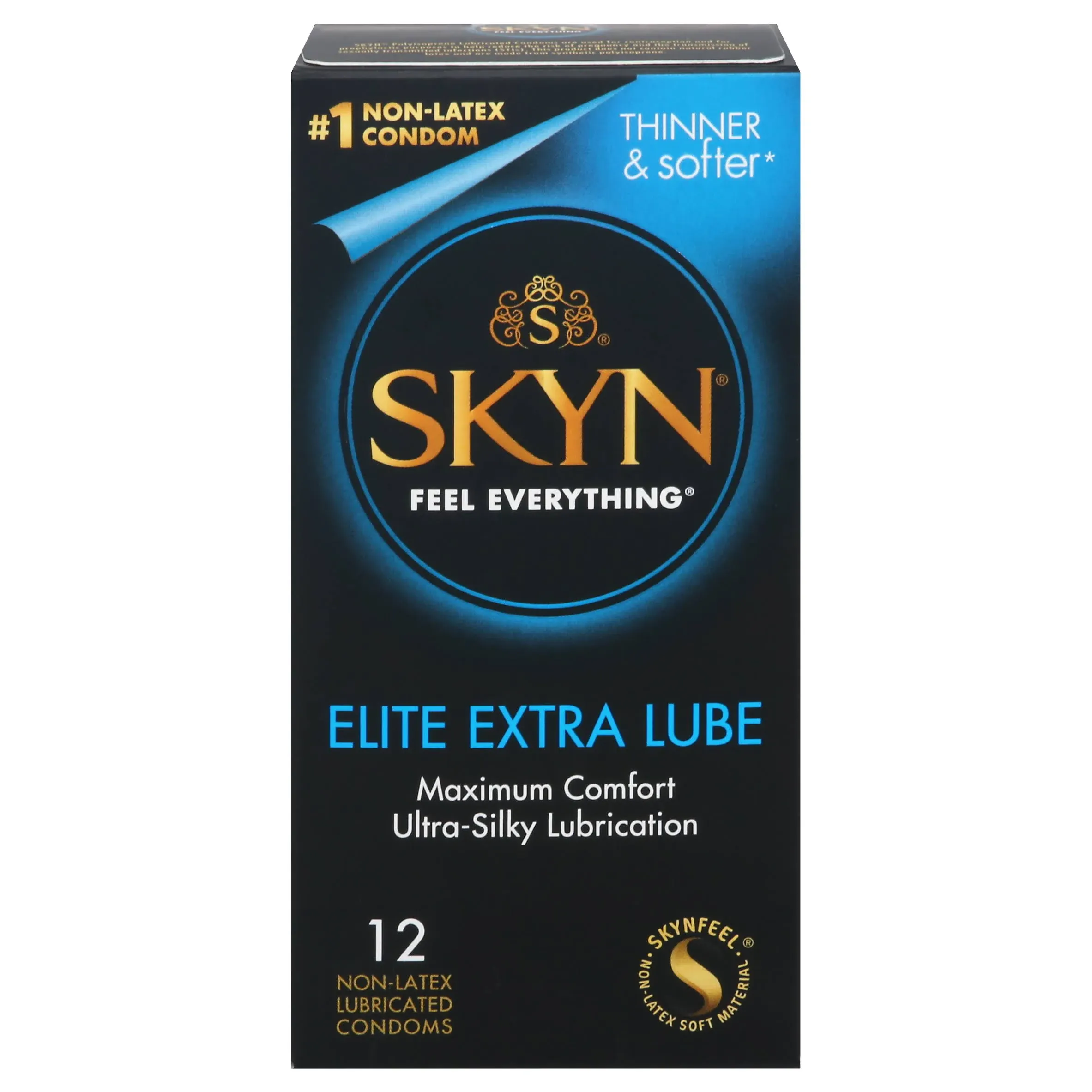 Sxwell Lifestyles SKYN Extra Lubricated Polyisoprene Condoms, 12 Count, 12/PK