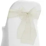 10-Pack Elegant Organza Chair Cover Sashes by Lann's Linens