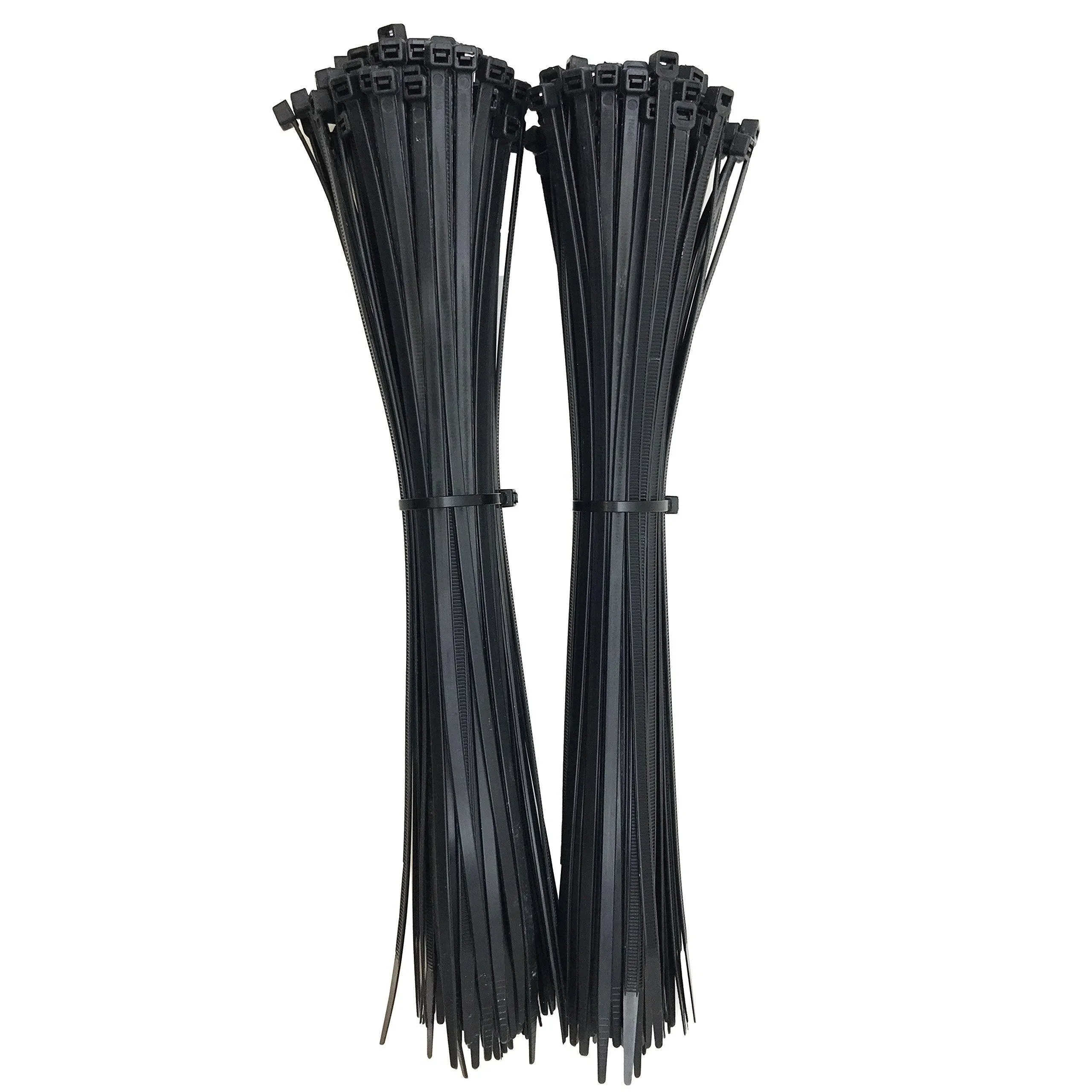 12 Inch Zip Ties 200 Pack, Black UV Resistant Nylon with Heavy Duty 120 Pound Tensile Strength for All Your Electrical, Cable, Wire and DIY Tie Wrap Needs by Southern 94 (12 inch, Black, 200 Count)