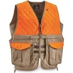 Guide Gear Men's Upland Vest for Bird Hunting, Orange with Back Game Pouch