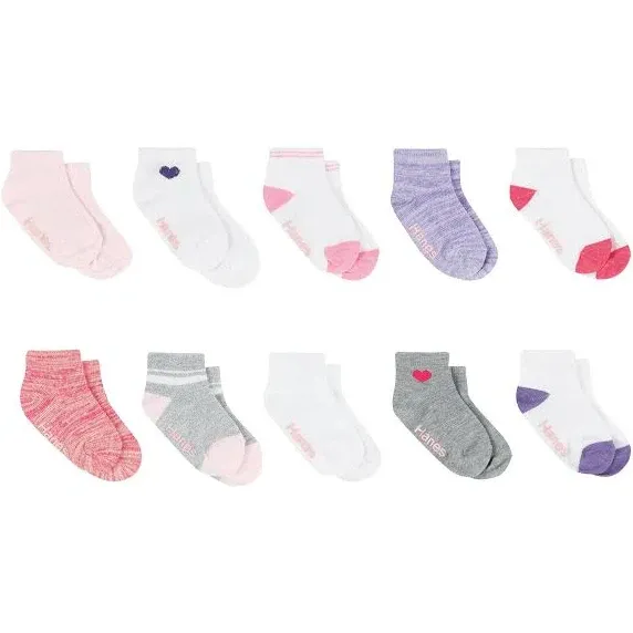 Hanes Toddler/Toddler Girls' Ankle Socks