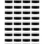 7-Milliliter Glass Lip Balm Jars 24-Pack.25-Ounce Thick-Walled Containers 7ml Clear with Black Metal Lids