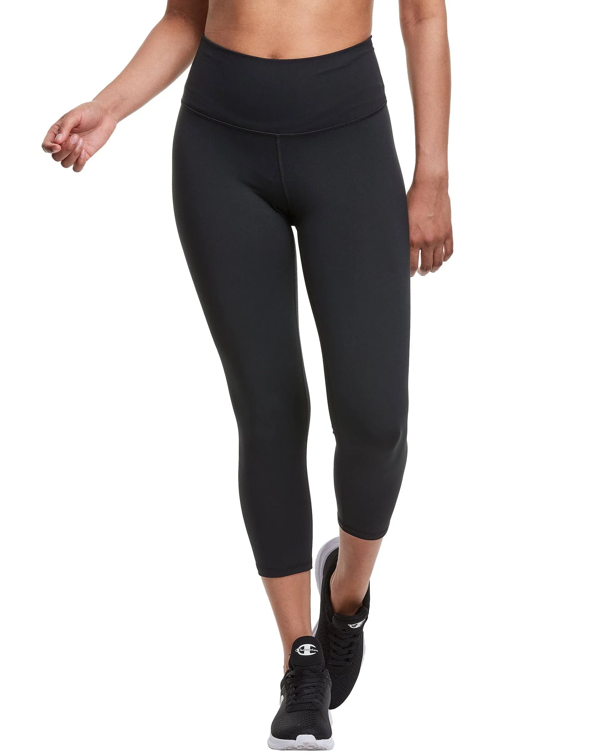 Champion Women's Sport Soft Touch Cropped Leggings - Black - Size M