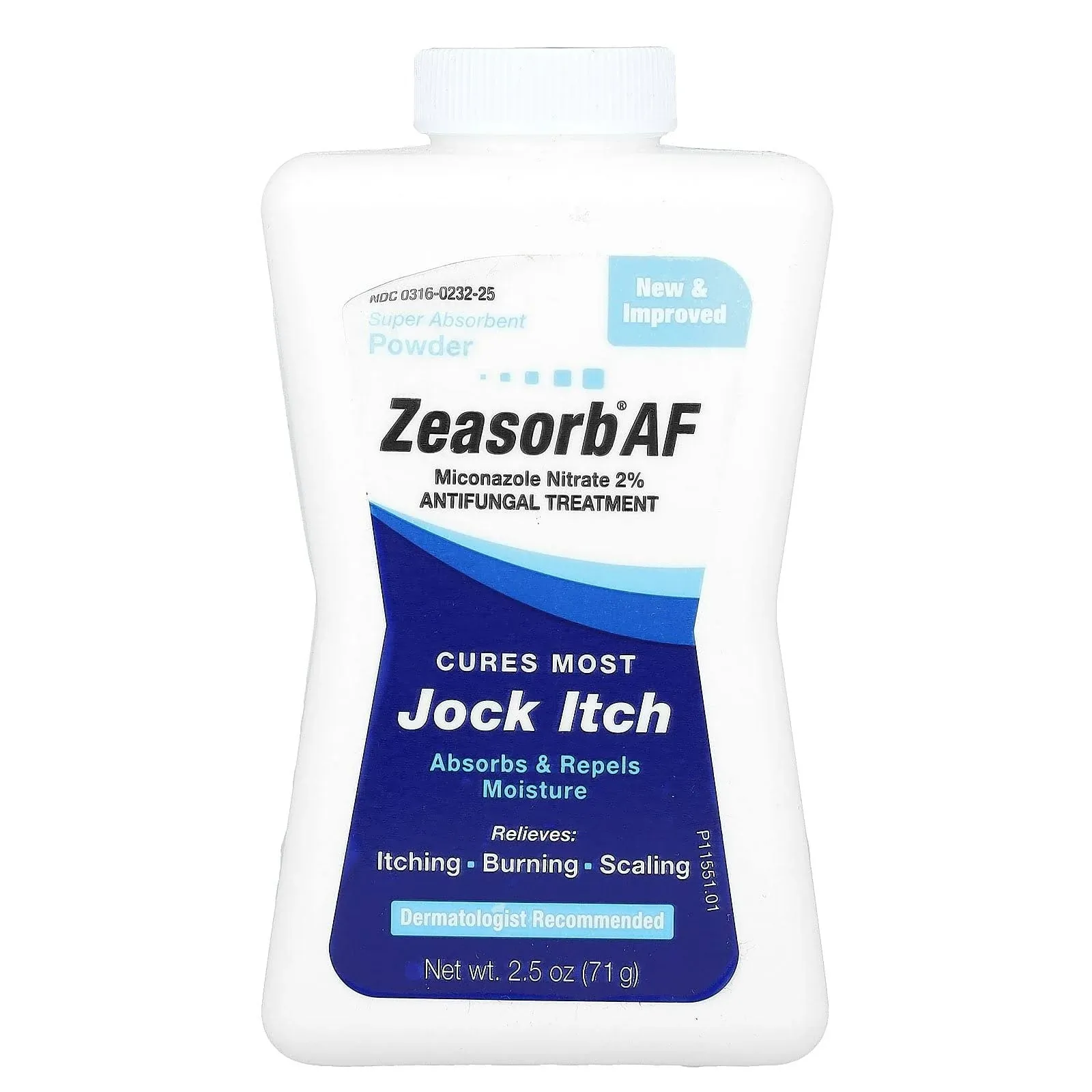 Zeasorb AF Antifungal Treatment, Jock Itch, Super Absorbent Powder - 2.5 oz