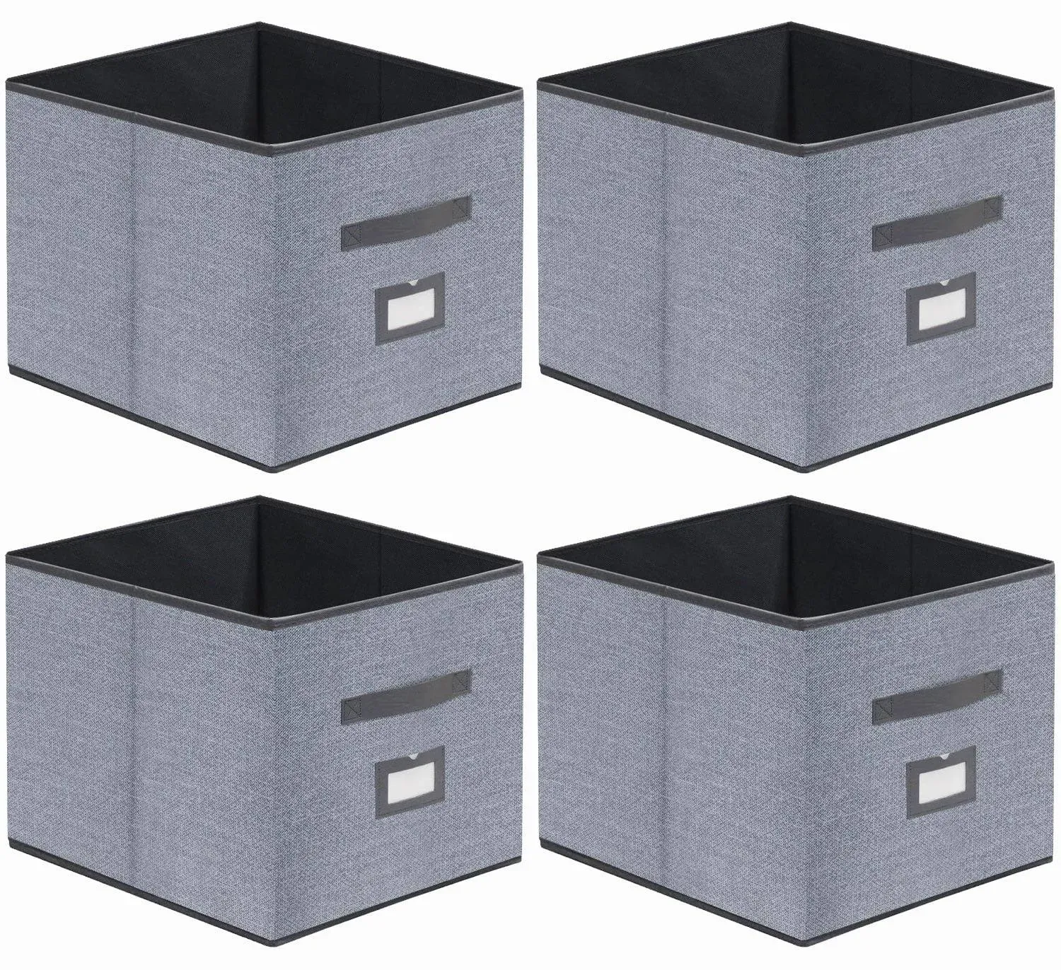 Extra Large Cloth Storage Bins Foldable Cube Storage Bin 4 Pack - Fabric Cube...