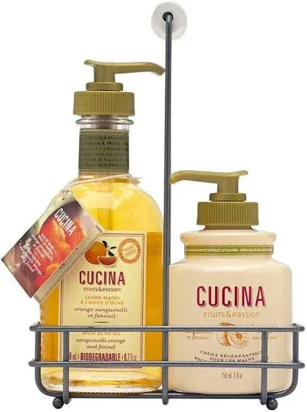 Cucina Sanguinelli Orange and Fennel Duo Set 2 Piece Set Includes: 6.7 oz Hand Soap + 5.0 oz Hand Cream