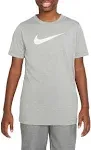 Boys' Nike Dri-Fit Legend T-Shirt Large Tumbled Grey/Silver/White