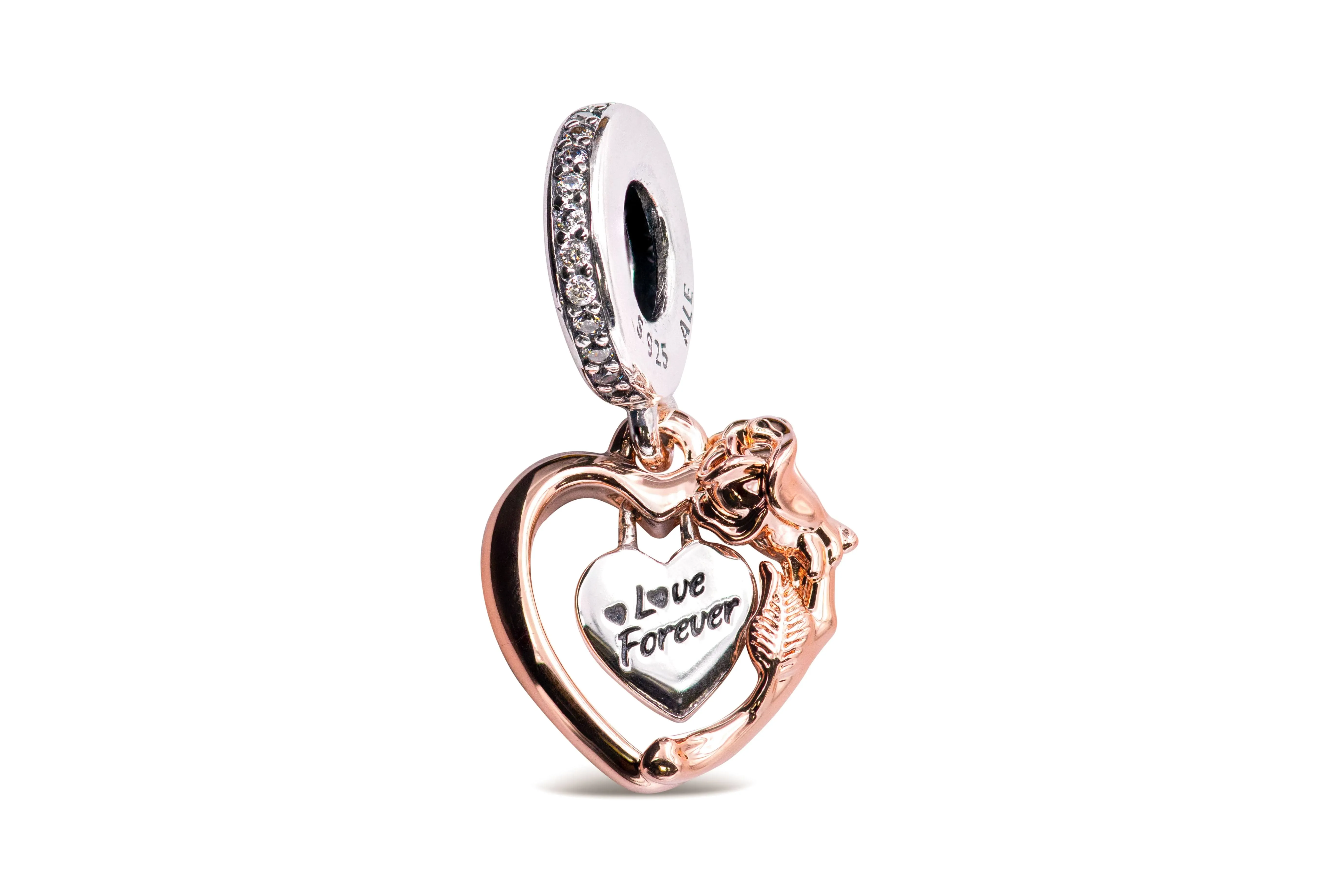 Pandora Sparkling Heart Wishbone Ring