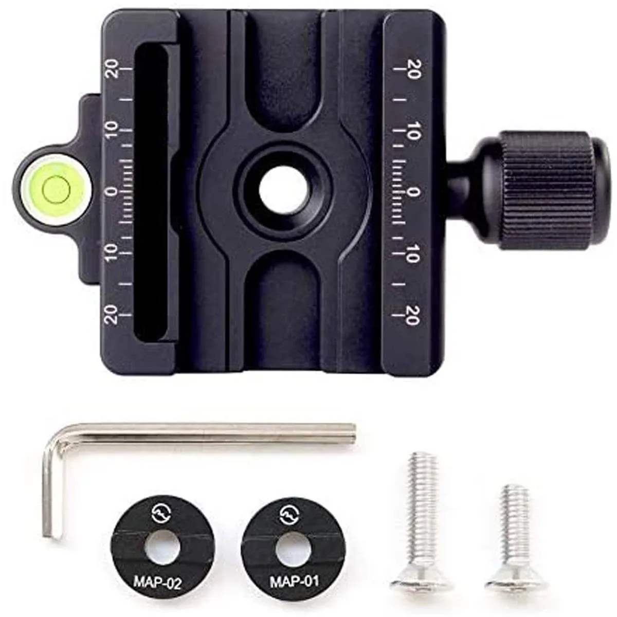 Sunwayfoto MAC-14T 60mm Clamp Conversion Kit Convert to Arca/RRS QR Compatible with Manfrotto Tripod Ball Head Sunway