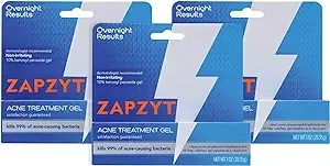 Zapzyt Maximum Strength 10% Benzoyl Peroxide Acne Treatment Gel 1 oz. (Pack of 3)