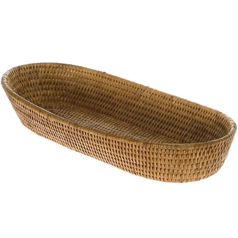 Kouboo La Jolla Rattan Bread Basket Honey Brown Large