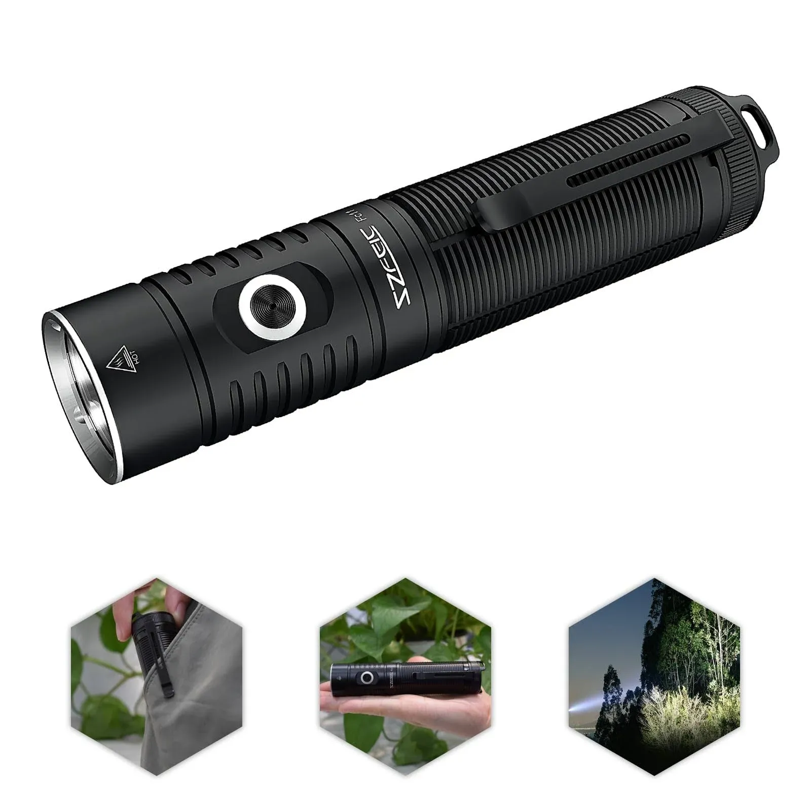 SZFEIC Flash Light, LED Flashlights for Camping, Ipx8 Waterproof Tactical ...