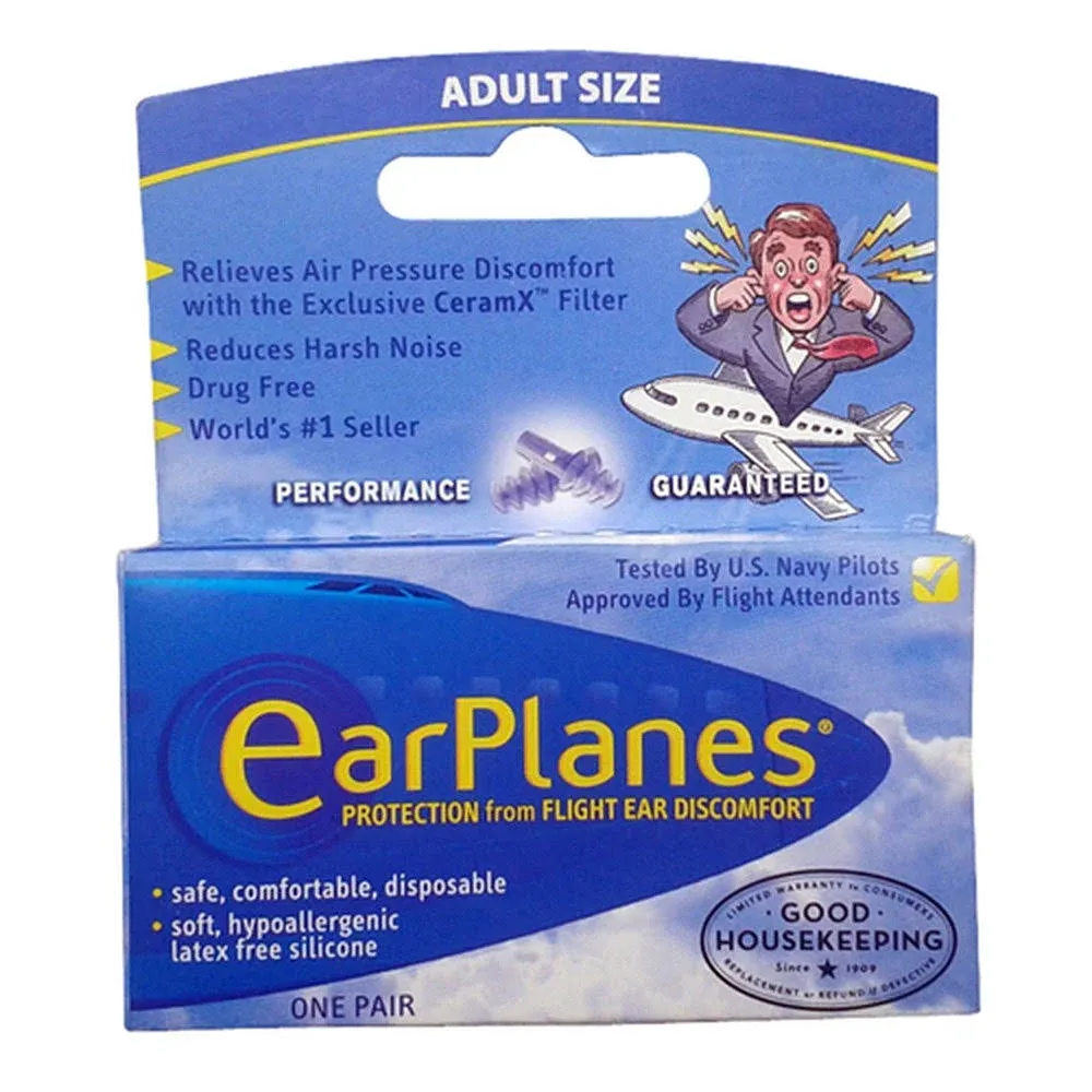 EarPlanes Earplugs, 3 Pairs