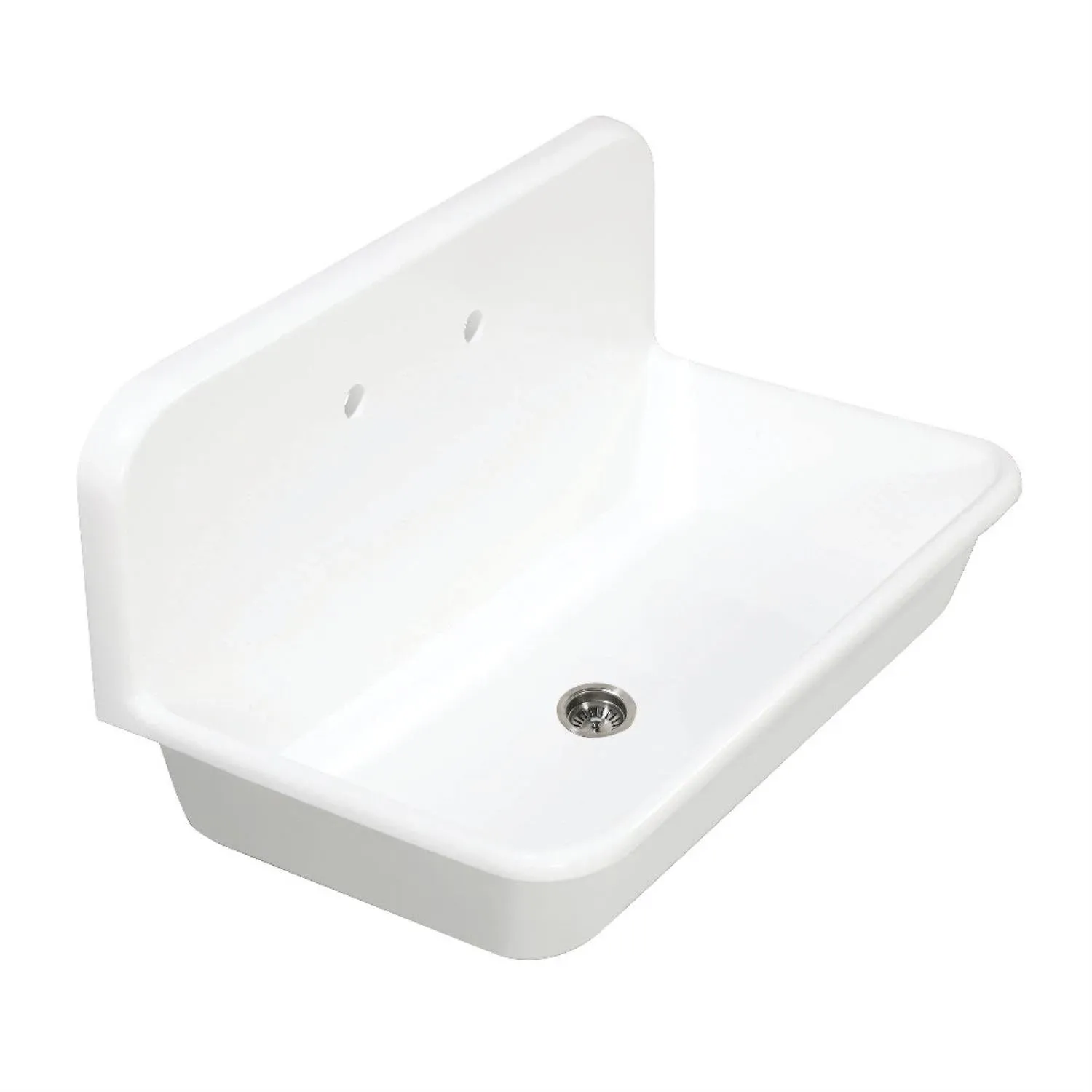 Kingston Brass Gourmetier GKTA362119 Arcticstone 36 in. Solid Surface Farmhouse Kitchen Sink with Backsplash