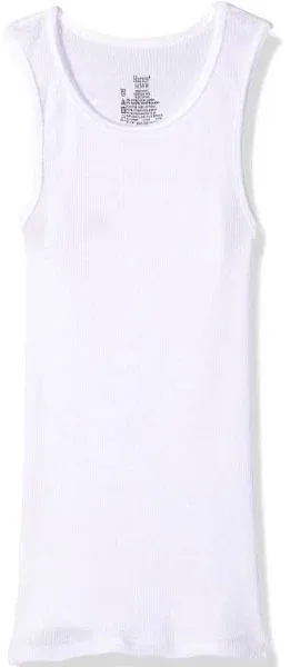 SIZE: L (14-16) Hanes Little &amp; Big Boys 5 Pack U Neck Tank Super Soft Undershirt