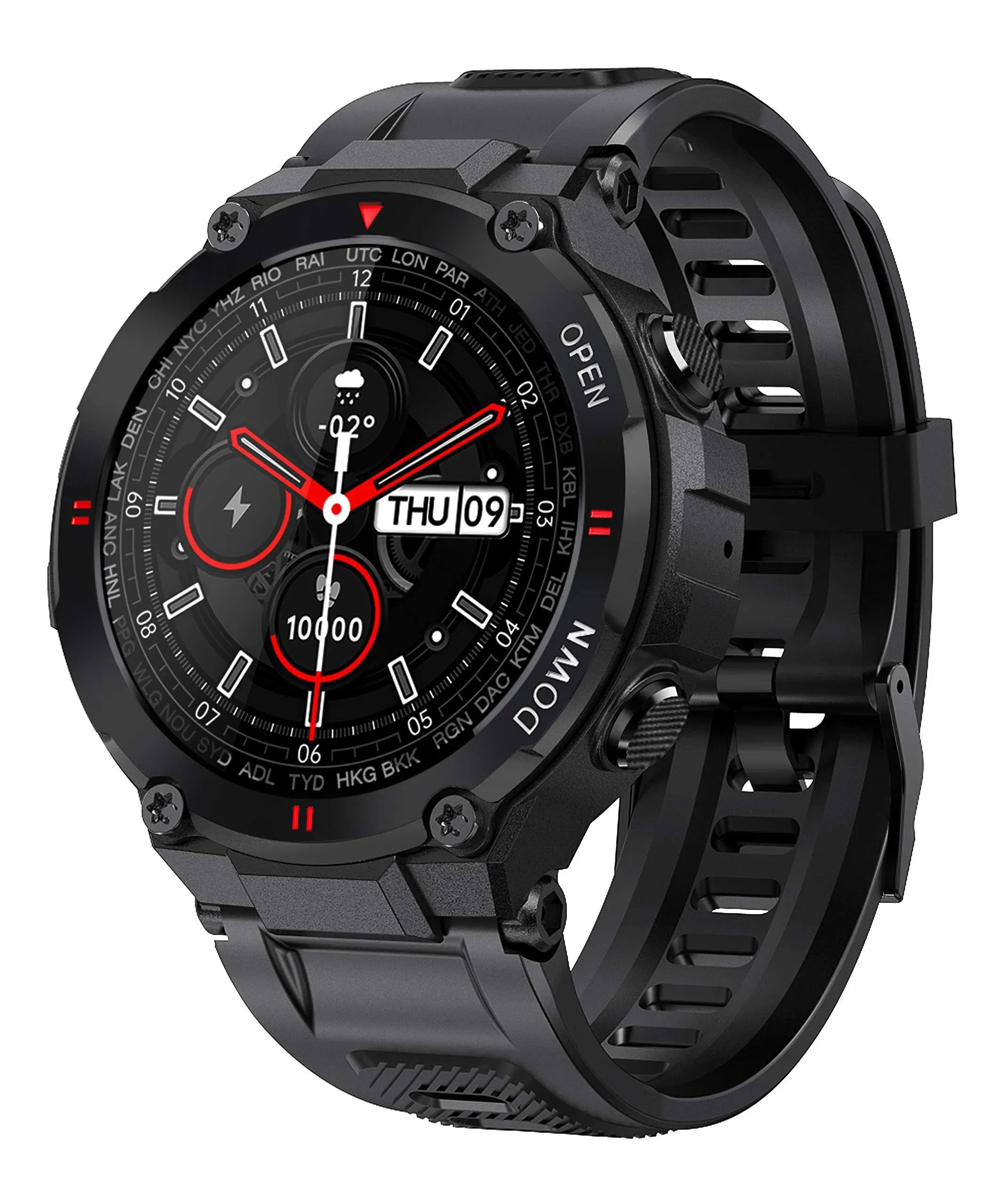 Military Smart Watch for Men Outdoor Tactical Smartwatch, ip67 Waterproof, Rugged ...