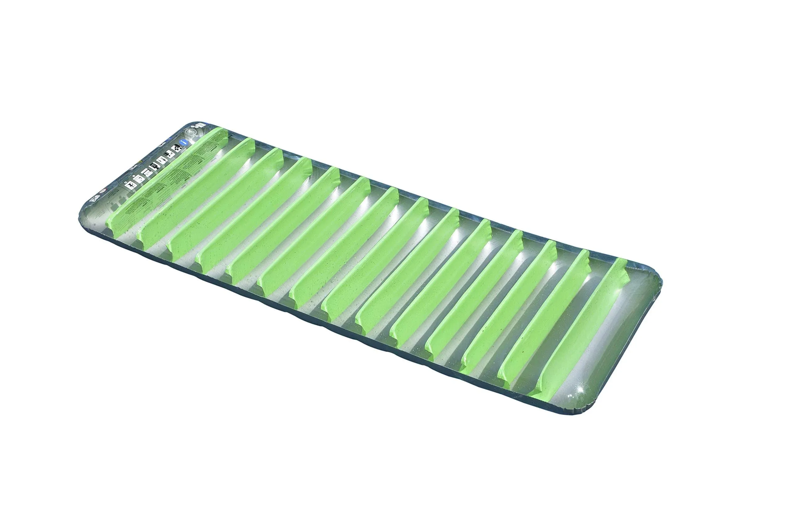 Swimline 76" Deluxe Inflatable Mattress, Green, 72"/28"/8"