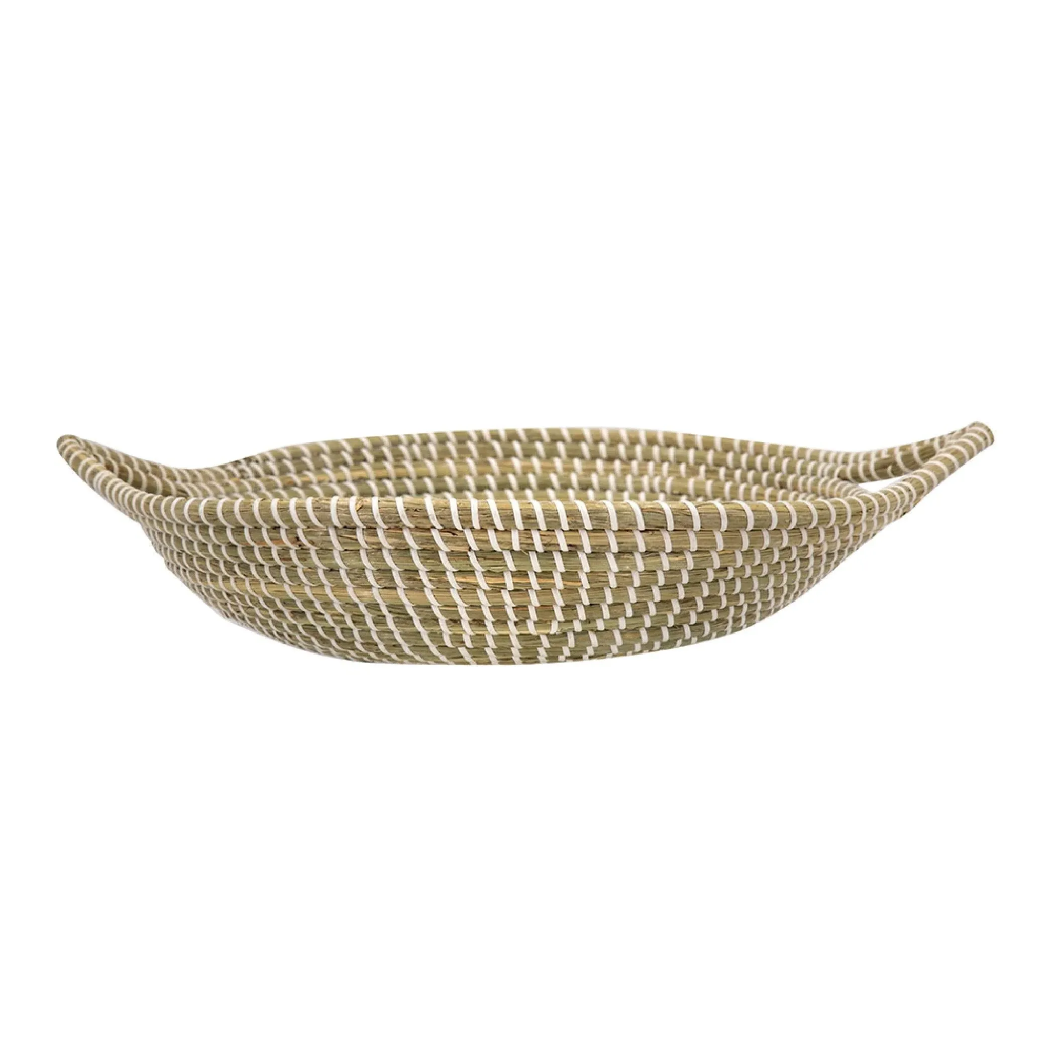 A&B Home Kira Cord Woven Seagrass Bowl - Natural/White