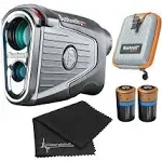 Bushnell PRO XE/X3 Advanced Laser Golf Rangefinder with Included Carrying Case, Carabiner, Lens Cloth, and Selected Wearable4U Bundle