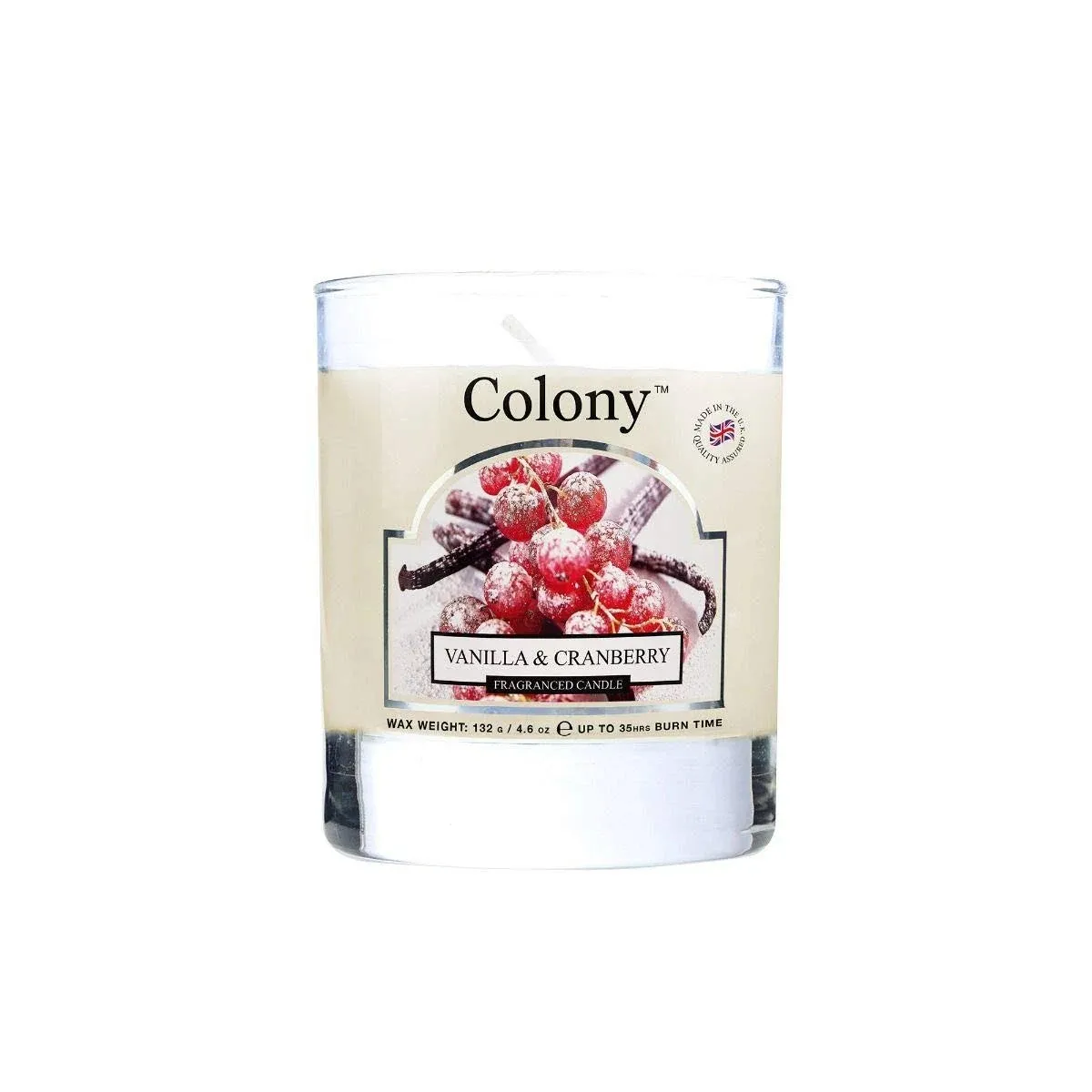 Wax Lyrical Vanilla & Cranberry Scented Candle - Colony Collection - Made in England