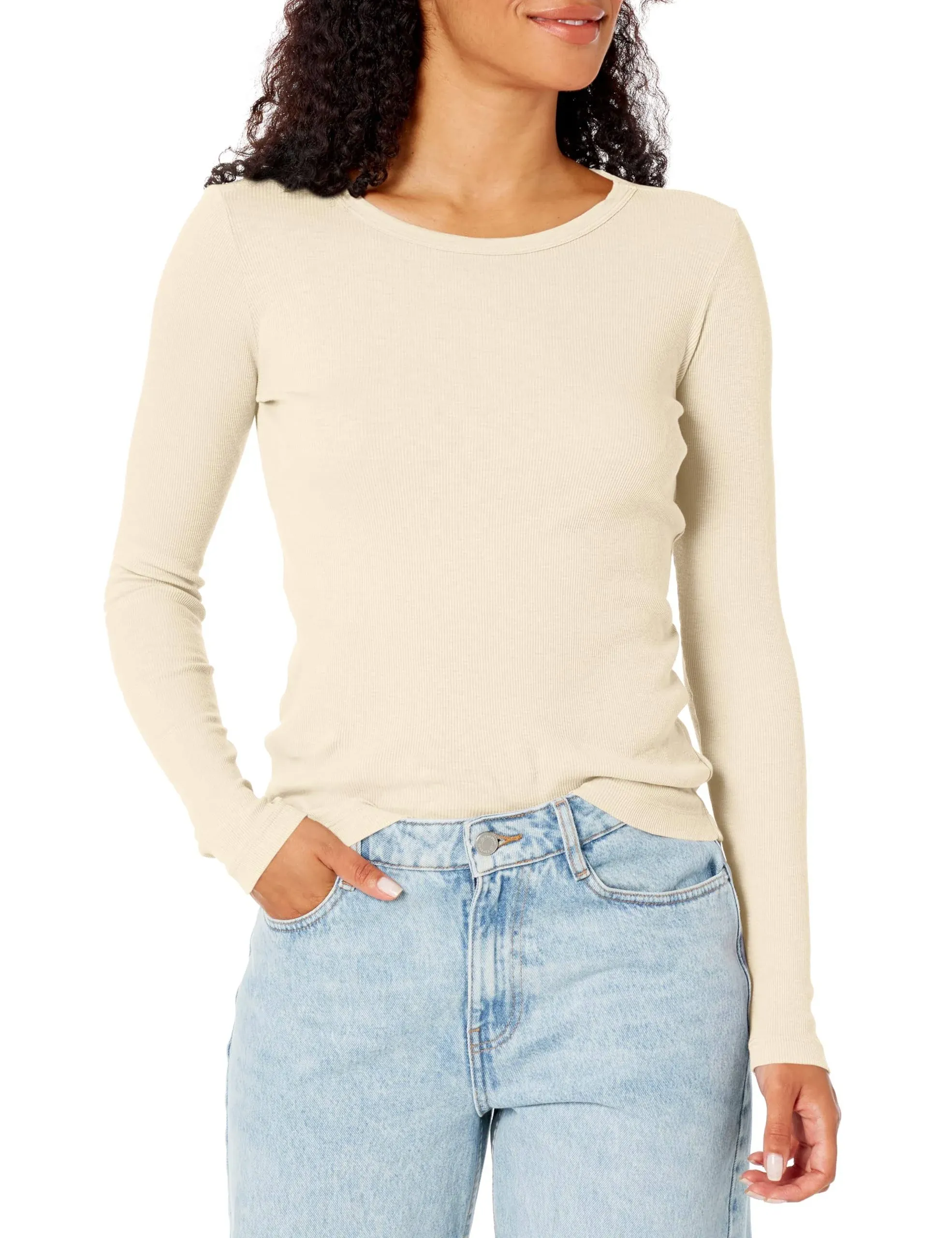 Velvet by Graham & Spencer Women's Bayler Cotton Slub Long Sleeve T-Shirt