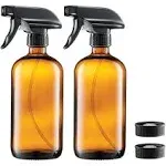 Amber Glass Spray Bottles 2 Pack