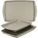 3pc Cookie Pan Set In Silver