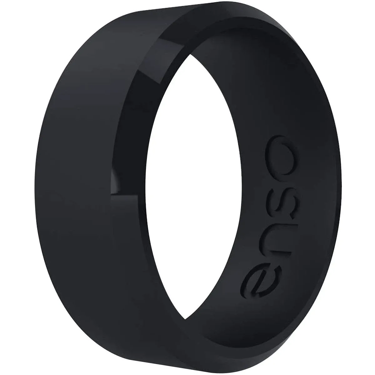 Enso Rings Thin Bevel Series Silicone Ring - Slate