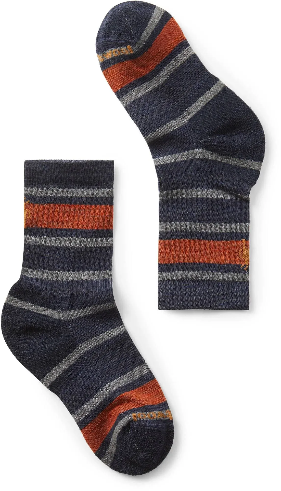 Smartwool Kids ' Hike Light Cushion Striped Crew Socks - Deep Navy