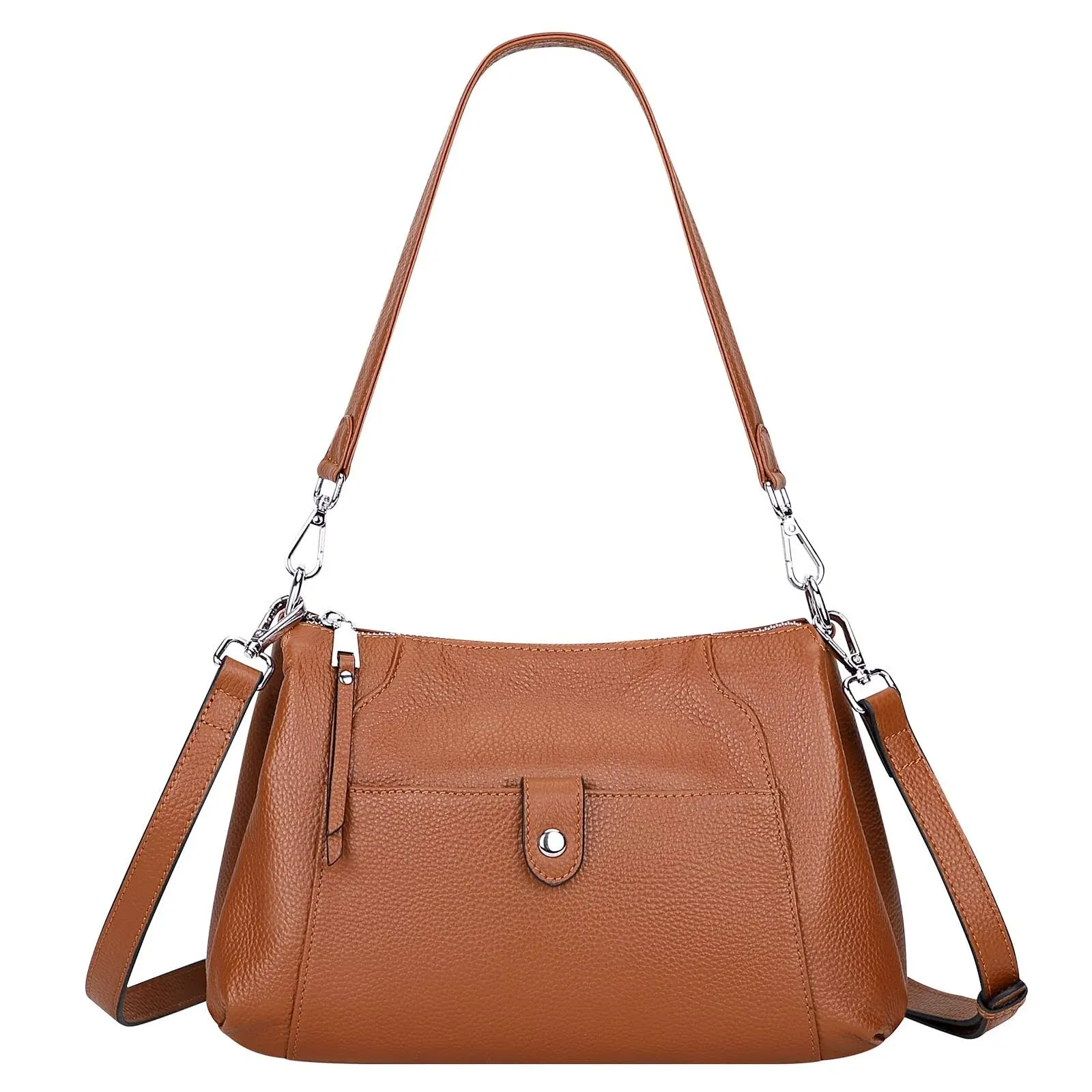 Over Earth Genuine Leather Small Hobo Crossbody Bags for Women Shoulder Purses and Handbags