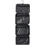 All-Purpose Household Travel Organizer Accessory Toiletry Cosmetics Makeup Hanging Shaving kit Bag-Black