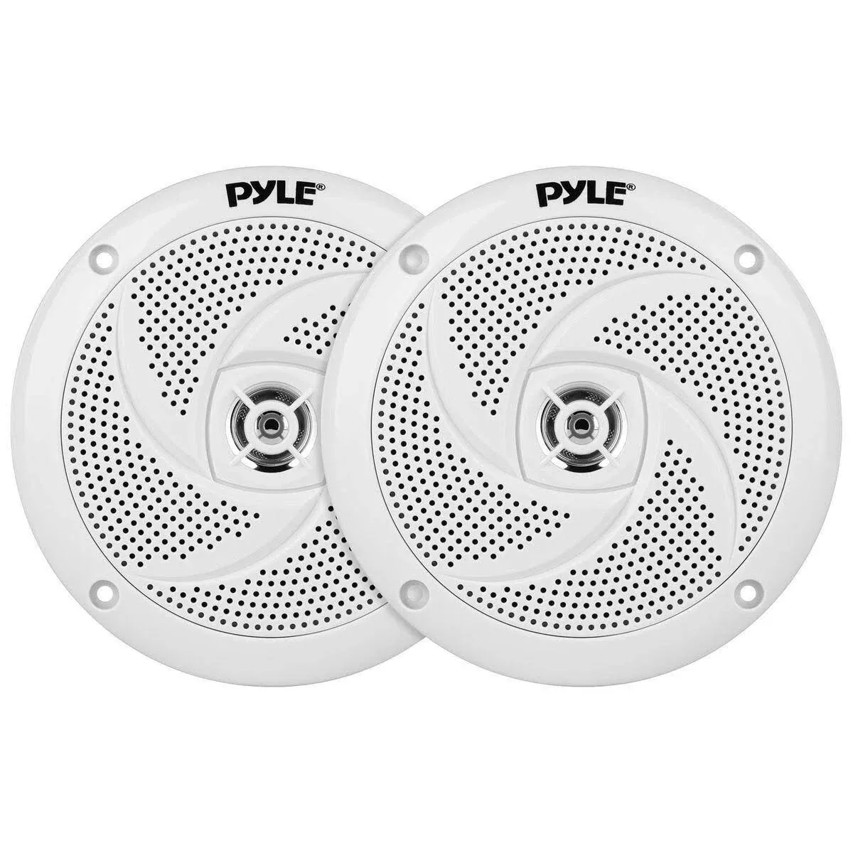 Pyle Low-Profile Waterproof Marine Speakers - 100W 4 inch 2 Way 1 Pair Slim Style Waterproof and Weather Resistant Outdoor Audio Stereo Sound System